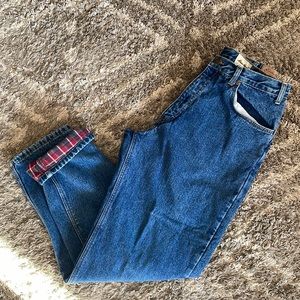 Eddie Bauer lined jeans.